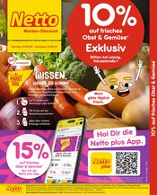 Netto Marken-Discount Discounter Prospekt der aktuellen Woche mit 2 Seiten, gültig von 04.08.2025 bis 09.08.2025, in Böhlen und Umgebung Aktueller Netto Marken-Discount Discounter Prospekt in Böhlen und Umgebung, "10% auf frisches Obst & Gemüse" mit 2 Seiten, 04.08.2025 - 09.08.2025