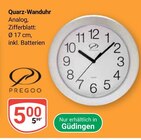 Quarz-Wanduhr im Angebot bei GLOBUS in Saarbrücken Quarz-Wanduhr Angebote von PREGOO bei GLOBUS Saarbrücken für 5,00 €
