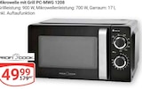 Mikrowelle mit Grill PC-MWG 1208 im Angebot bei GLOBUS in Hürth Mikrowelle mit Grill PC-MWG 1208 Angebote von Profi Cook bei GLOBUS Hürth für 49,99 €