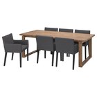 Tisch und 6 Armlehnstühle Eichenfurnier braun las./schwarz Gunnared dunkelgrau Angebote von MÖRBYLÅNGA / MÅRENÄS bei IKEA Hamm für 1.298,94 €