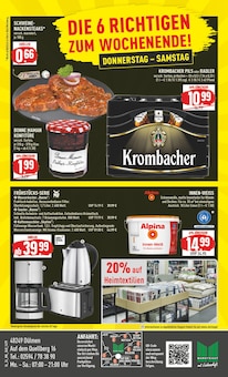 Krombacher im Marktkauf Prospekt "Aktuelle Angebote" mit 40 Seiten (Dülmen)