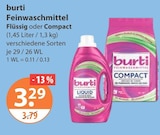 Feinwaschmittel Flüssig Angebote von burti bei V-Markt Regensburg für 3,29 €