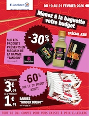 Catalogue Supermarchés E.Leclerc en cours à Saint-Hilaire-de-Riez et alentours, "Menez à la baguette votre budget", 48 pages, 10/02/2026 - 21/02/2026