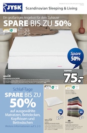 Aktueller JYSK Möbel & Einrichtung Prospekt in Oppurg und Umgebung, "Scandinavian Sleeping & Living - SPARE BIS ZU 50%" mit 9 Seiten, 29.04.2025 - 07.06.2025