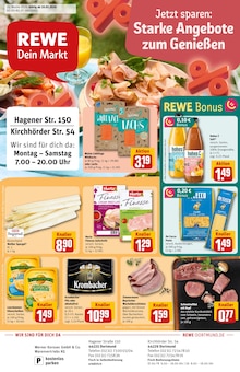 Aktueller REWE Prospekt "Dein Markt" für Dortmund Aktueller REWE Prospekt für Dortmund mit Seiten