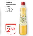 Sirup im Angebot bei GLOBUS in Hofheim Sirup Angebote von Yo bei GLOBUS Hofheim für 2,59 €