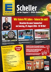 EDEKA Supermarkt Prospekt der aktuellen Woche mit 2 Seiten, gültig von 24.08.2026 bis 29.08.2026, in Radeberg und Umgebung Aktueller EDEKA Supermarkt Prospekt in Radeberg und Umgebung, "Wir feiern 90 Jahre" mit 2 Seiten, 24.08.2026 - 29.08.2026