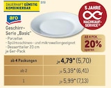 Geschirr-Serie „Basic“ von aro im aktuellen Metro Prospekt für 5,70 €