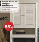 Meuble dessus WC 1 étagère en promo chez Maxi Bazar Meuble dessus WC 1 étagère dans le catalogue Maxi Bazar