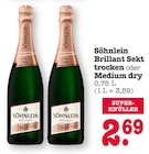 Brillant Sekt trocken oder Medium dry Angebote von Söhnlein bei E center Baden-Baden für 2,69 €