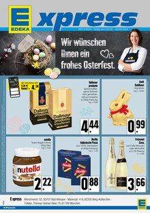 Aktueller E xpress Prospekt "EDEKA wünscht Ihnen ein frohes Osterfest." Seite 1 von 4 Seiten für Bad Wiessee