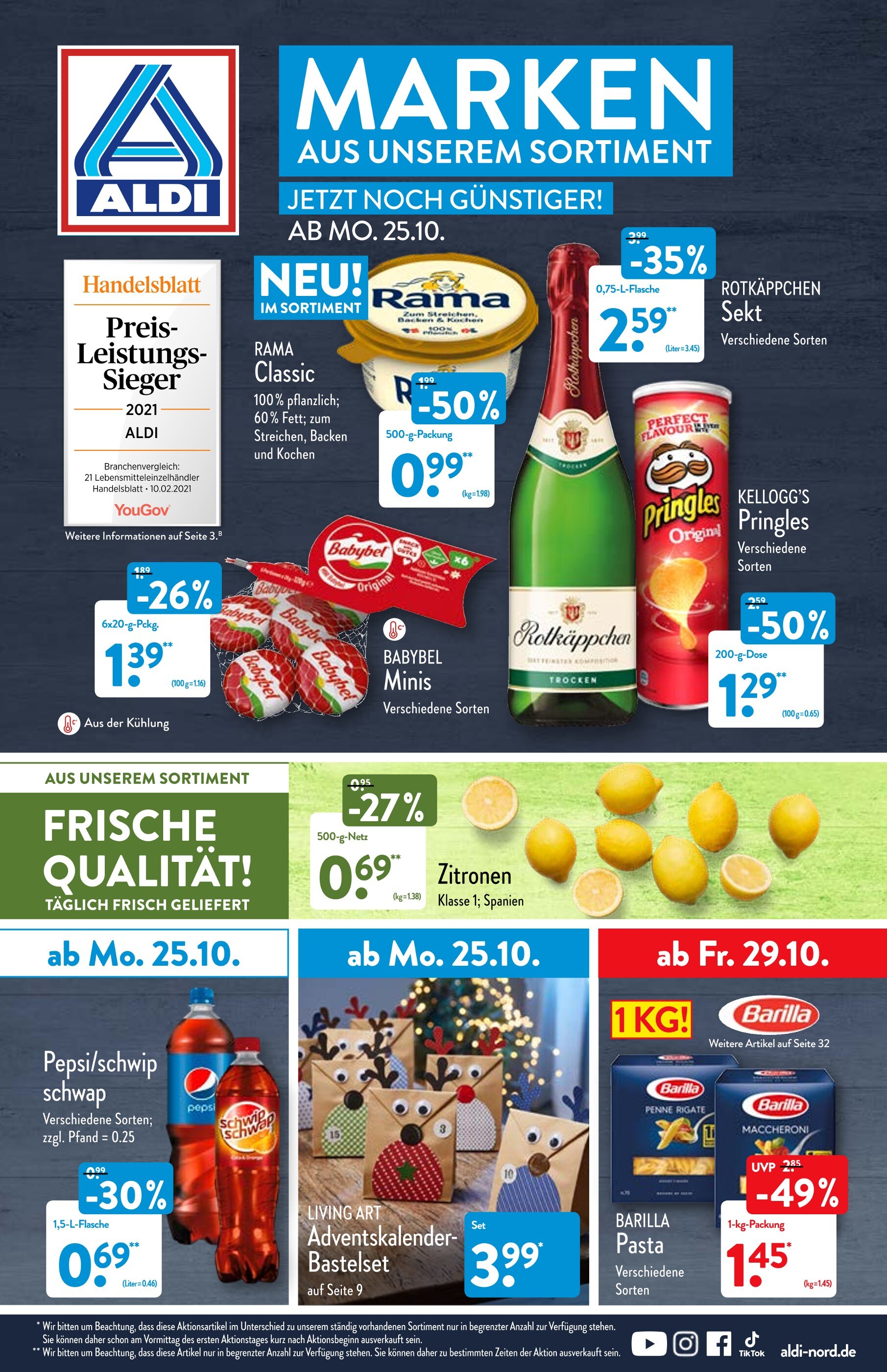 ALDI Nord Prospekt für Heiligenkreuz mit 37 Seiten ALDI Nord Prospekt für Heiligenkreuz: "ALDI. Jeden Tag besonders - einfach ALDI.", 37 Seiten, 25.10.2021 - 30.10.2021