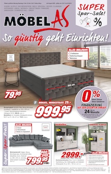 Aktueller Möbel AS Prospekt (Remchingen, 12 Seiten zum blättern Möbel AS Prospekt So günstig geht Einrichten! mit 12 Seiten