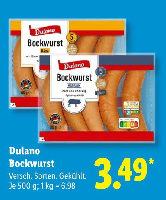 Bockwurst Käse