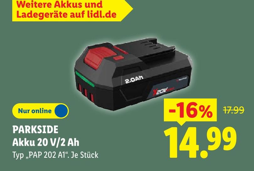 Akku 20 V/2 Ah