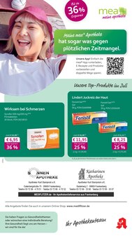 Aktueller mea - meine apotheke Prospekt (Frankenberg (Sachsen), 4 Seiten zum blättern mea - meine apotheke Prospekt Unsere Juli-Angebote mit 4 Seiten