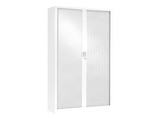 Promo Armoire haute monobloc à rideaux GENERIC - 198 x 120 x 43 cm - blanc à 349,00 € dans le catalogue Bureau Vallée à Capinghem