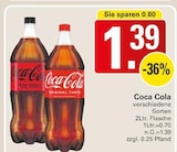 Coca Cola im Angebot bei WEZ in Bad Oeynhausen Coca Cola Angebote von Coca Cola bei WEZ Bad Oeynhausen für 1,39 €