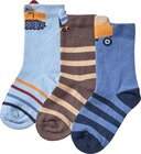Strümpfe im dm-drogerie markt Prospekt Socken mit Baustellen-3D-Motiven, blau + braun, Gr. 19/22 von ALANA im aktuellen dm-drogerie markt Prospekt für 5,90 €