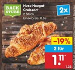 Nuss-Nougat-Croissant im Angebot bei Netto Marken-Discount in Saarbrücken Nuss-Nougat-Croissant Angebote bei Netto Marken-Discount Saarbrücken für 0,69 €