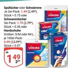 Spültücher im Angebot bei GLOBUS in Braunschweig Spültücher Angebote von Vileda bei GLOBUS Braunschweig für 1,49 €