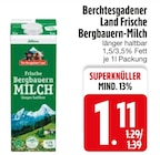 Frische Bergbauern-Milch bei EDEKA im Wenzenbach Prospekt für 1,11 €