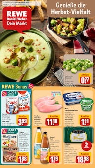 REWE Prospekt der Woche "Dein Markt" Seite 1, 20.10.2025 bis 25.10.2025 für Saarbrücken Aktueller REWE Prospekt "Dein Markt" Seite 1 von 32 Seiten für Saarbrücken
