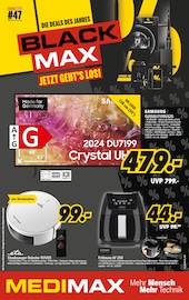 Aktueller MEDIMAX Elektromarkt Prospekt in Ilsenburg und Umgebung, "DIE DEALS DES JAHRES. BLACK MAX. JETZT GEHT’S LOS!" mit 8 Seiten, 15.11.2024 - 22.11.2024