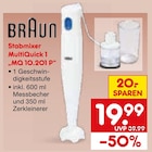 Stabmixer MultiQuick 1 „MQ 10.201 P“ Angebote von BRAUN bei Netto Marken-Discount Freiburg für 19,99 €