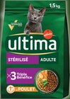 Croquettes pour chat stérilisé adulte au poulet - ULTIMA en promo chez Intermarché Super Croquettes pour chat stérilisé adulte au poulet - ULTIMA dans le catalogue Intermarché Super