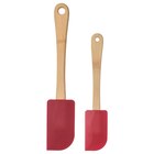 Teigschaber 2er-Set Bambus/Silikon rot von VINTERFINT im aktuellen IKEA Prospekt