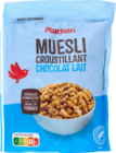 MUESLI CROUSTILLANT CHOCOLAT LAIT AUCHAN - AUCHAN - Auchan Hypermarché à Nice MUESLI CROUSTILLANT CHOCOLAT LAIT AUCHAN - AUCHAN en promo chez Auchan Hypermarché Nice à 2,16 €