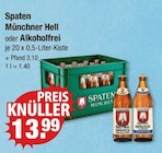 Münchner Hell oder Alkoholfrei bei V-Markt im Prospekt "" für 13,99 €