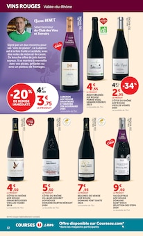 Promotion Vin rouge bio dans le prospectus Super U, valable du 22/09/2026 au 04/10/2026 Promo Vin rouge bio dans le catalogue Super U du moment à la page 12
