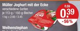 Joghurt mit der Ecke von Müller im aktuellen V-Markt Prospekt für 0,39 €
