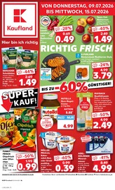 Kaufland Supermarkt Prospekt der aktuellen Woche mit 52 Seiten, gültig von 09.07.2026 bis 15.07.2026, in Kirchheim und Umgebung Aktueller Kaufland Supermarkt Prospekt in Kirchheim und Umgebung, "Hier bin ich richtig" mit 52 Seiten, 09.07.2026 - 15.07.2026