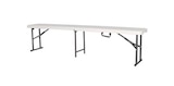 Promo Banc pliant 4 personnes structure acier et assise résine blanche 183 x 30 x 43 cm à 29,00 € dans le catalogue Brico Dépôt à Vigneux-sur-Seine