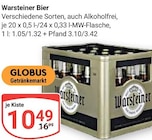 Bier Angebote von Warsteiner bei GLOBUS Bruchsal für 10,49 €