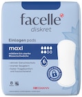 Diskret Hygiene-Einlagen von Facelle für 1,99 € bei Rossmann im Angebot Diskret Hygiene-Einlagen von Facelle im aktuellen Rossmann Prospekt
