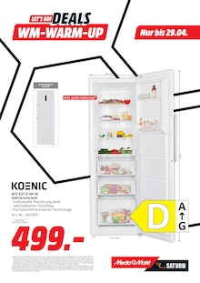 Kühlschrank im MediaMarkt Saturn Prospekt "LET'S GO! DEALS WM-WARM-UP" mit 20 Seiten (Ettlingen)