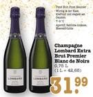 Champagne Lombard Extra Brut Premier Blanc de Noirs im Angebot bei E center in Karlsruhe Champagne Lombard Extra Brut Premier Blanc de Noirs Angebote von Lombard bei E center Karlsruhe für 31,99 €