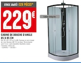 Cabine de douche d'angle 85 x 85 cm à Brico Cash dans Lantriac