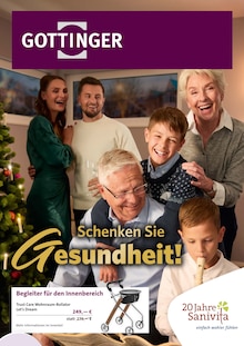 F. Gottinger Orthopädietechnik GmbH Prospekt der Woche "Schenken Sie Gesundheit!" Seite 1, 12.11.2025 bis 31.01.2026 für München Aktueller F. Gottinger Orthopädietechnik GmbH Prospekt "Schenken Sie Gesundheit!" Seite 1 von 6 Seiten für München