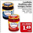 Konfitüre oder weniger Zucker Angebote von Landliebe bei Marktkauf Erlangen für 1,49 €