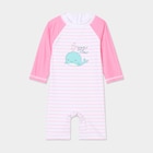 Combinaison de bain rose bébé fille en promo chez La Halle Combinaison de bain rose bébé fille dans le catalogue La Halle