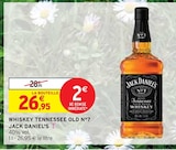 Whiskey Tennessee Old N°7 - Jack Daniel's - Intermarché à Alès Whiskey Tennessee Old N°7 - Jack Daniel's en promo chez Intermarché Alès à 26,95 €