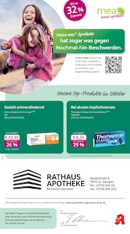 Aktueller mea - meine apotheke Prospekt für Sankt Georgen (Schwarzwald) und Ungebung, Seiten zum blättern mea - meine apotheke Prospekt Unsere Oktober-Angebote mit Seiten in Sankt Georgen (Schwarzwald) und Umgebung