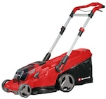 Promo Tondeuse sans fil avec batterie 18 V - largeur de coupe 42 cm - hauteur de coupe 25 à 75 mm - bac 50 L Einhell RASARRO 36/42 (2x5,2Ah) à 369,00 € dans le catalogue Castorama à Fleury-sur-Orne