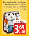 Aktuelles Krombacher Bier, Spezi oder Fassbrause Angebot bei EDEKA in Schwerin ab 3,69 €