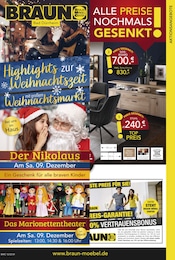 BRAUN Möbel-Center Prospekt für Villingen-Schwenningen mit 22 Seiten BRAUN Möbel-Center Prospekt für Villingen-Schwenningen: "ALLE PREISE NOCHMAL GESENKT!", 22 Seiten, 29.11.2023 - 23.12.2023